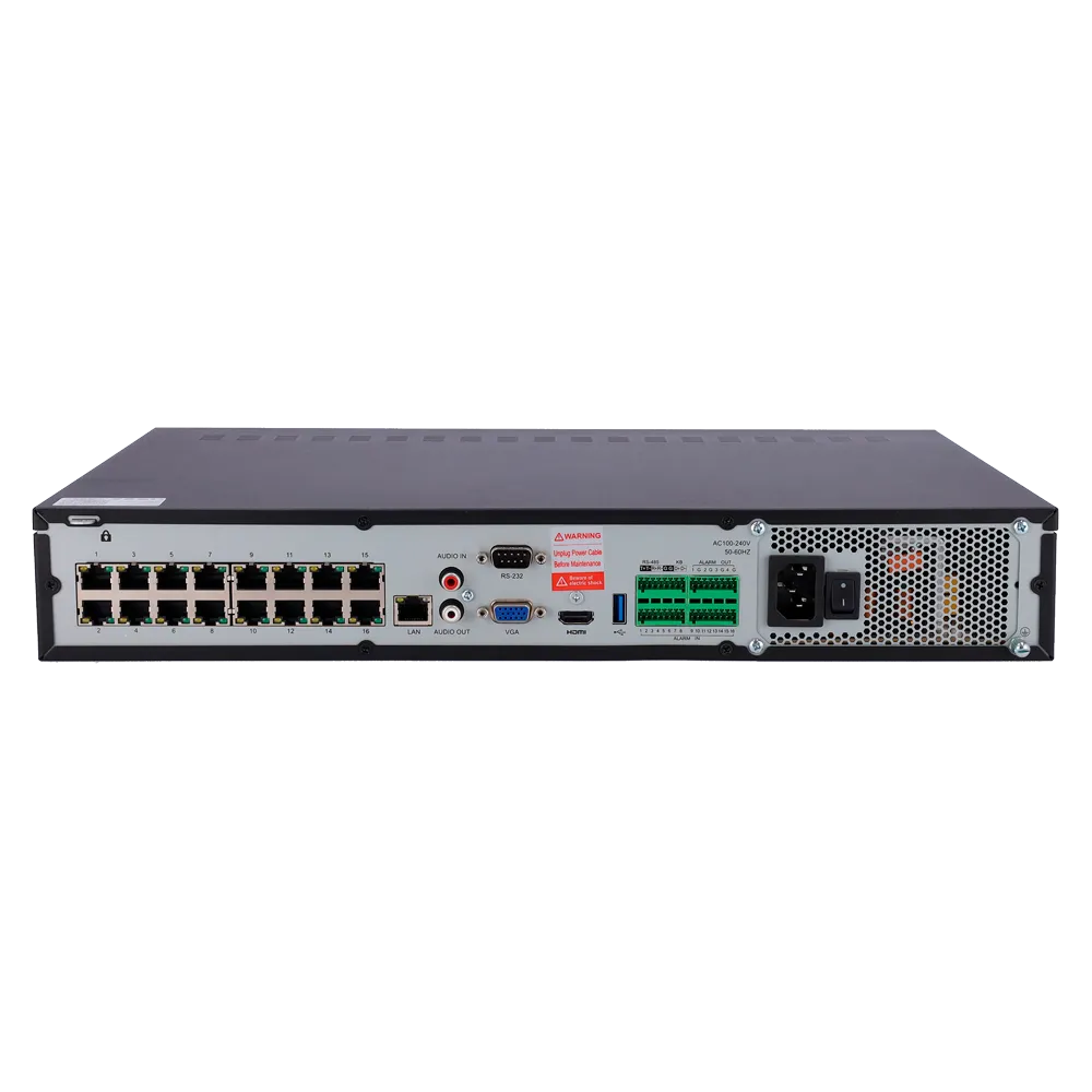 Milesight MS-N7016-PG NVR 16 Canales PoE 4K H.265+