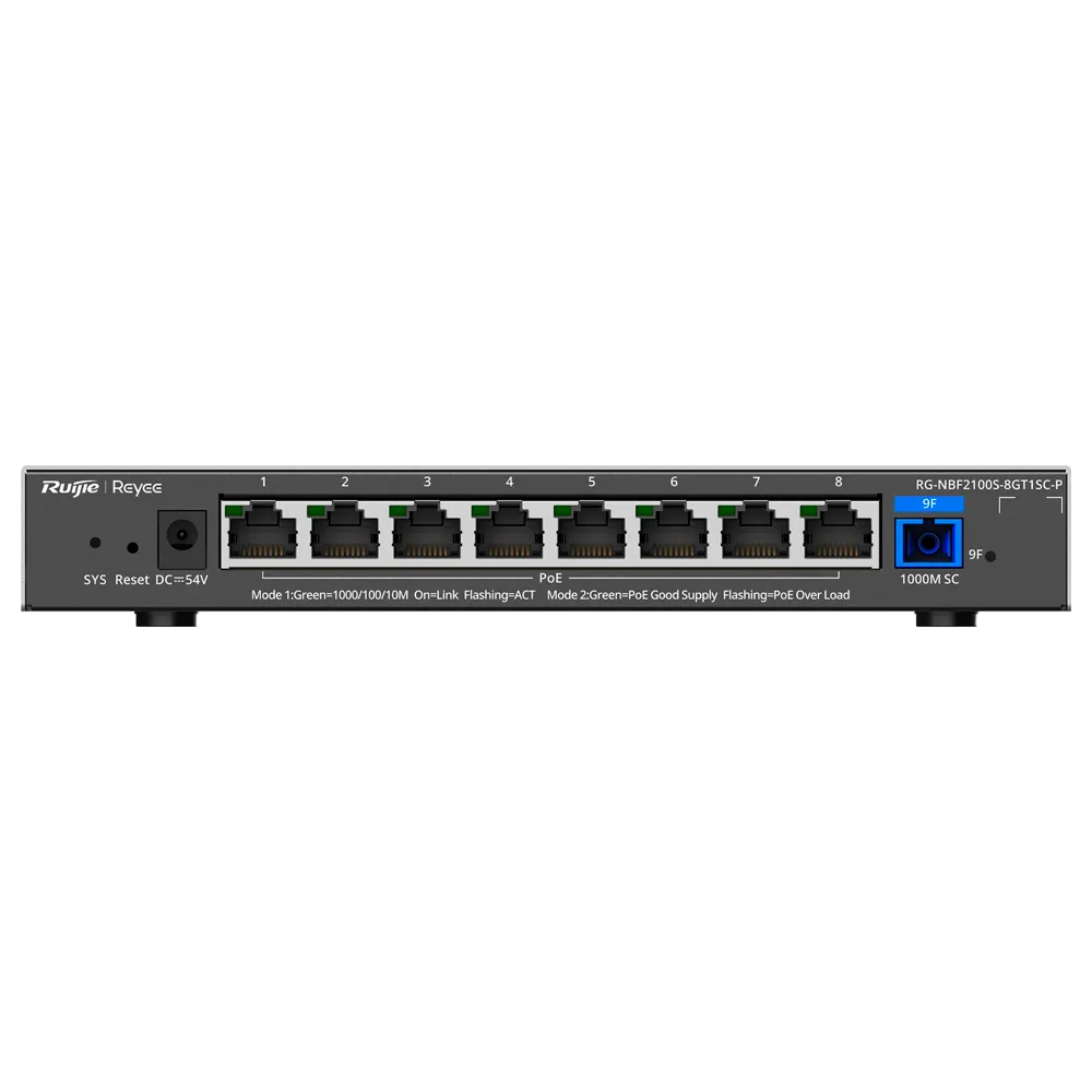 Switch PoE Cloud RG-NBF2100S-8GT1SC-P 8 Puertos Gigabit