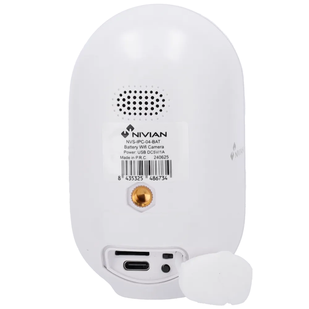 Nivian NVS-IPC-04-BAT Cámara 3MP WiFi Batería Exterior