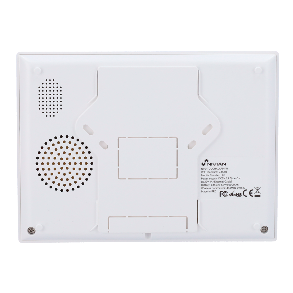 Nivian - NVS-TOUCHALARM-W - Kit profesional WiFi + GSM/4G blanco con teclado 1 mando app - Imagen 4