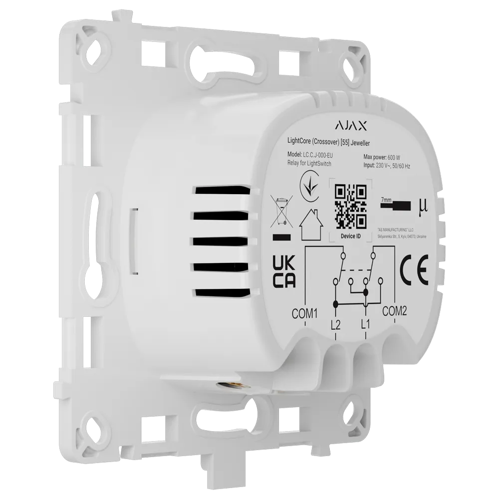 AJAX AJ-LIGHTCORE-CROSS Interruptor Jeweller 2 vías
