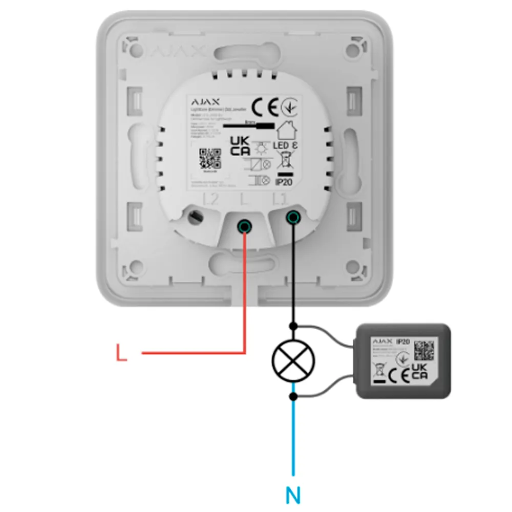 AJAX AJ-LIGHTCORE-DIMMER Regulador Inteligente Jeweller