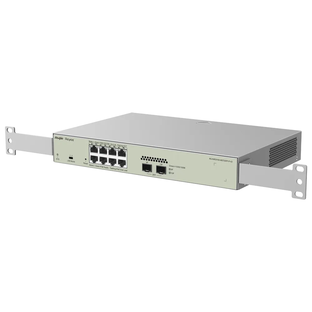 Switch PoE Ruijie RG-NBS3100-8GT2SFP-P-V2 8 Puertos Gestionado