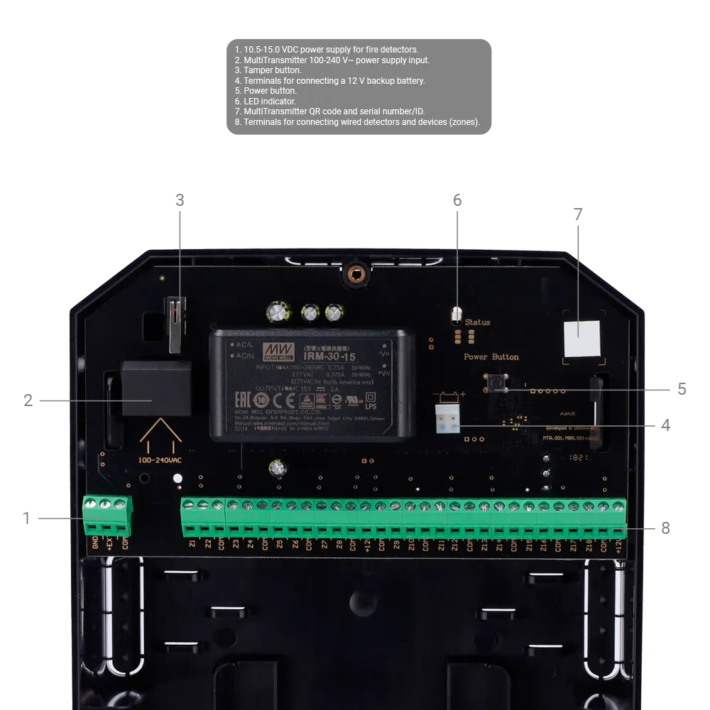 AJAX MultiTransmitter AJ-MULTITRANSMITTER-3EOL-B Expansor