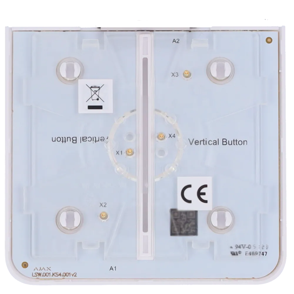 AJAX AJ-SIDEBUTTON-2G-W-VERT Interruptor Blanco SmartHome