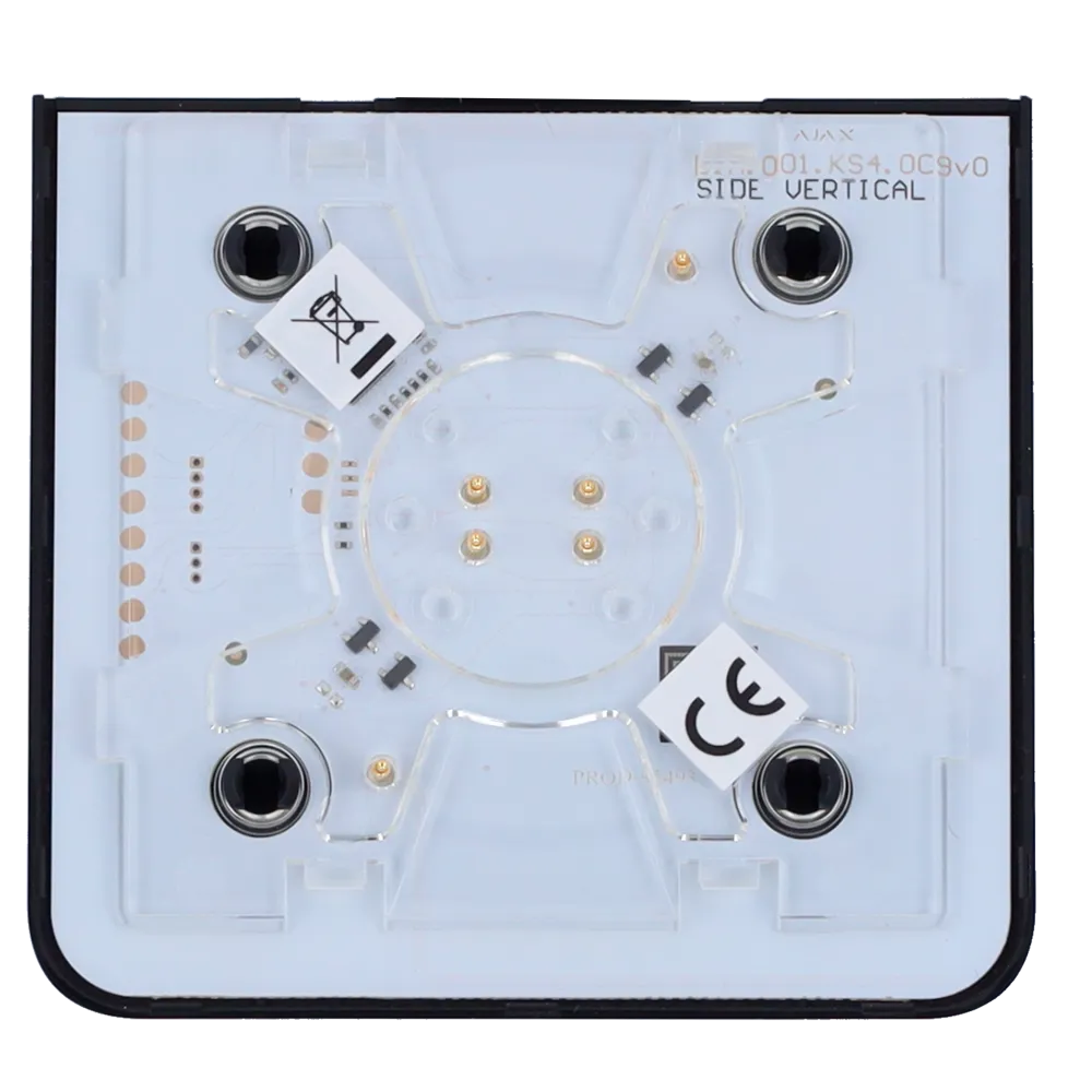 Panel Táctil Ajax AJ-SIDEBUTTON-DIMMER-B-VERT Negro Regulable