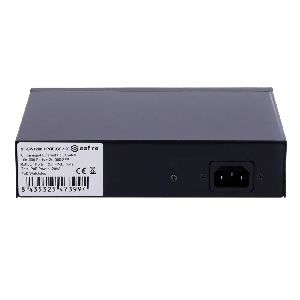 Switch PoE Gigabit SF-SW1208HIPOE-GF-120 Safire Smart
