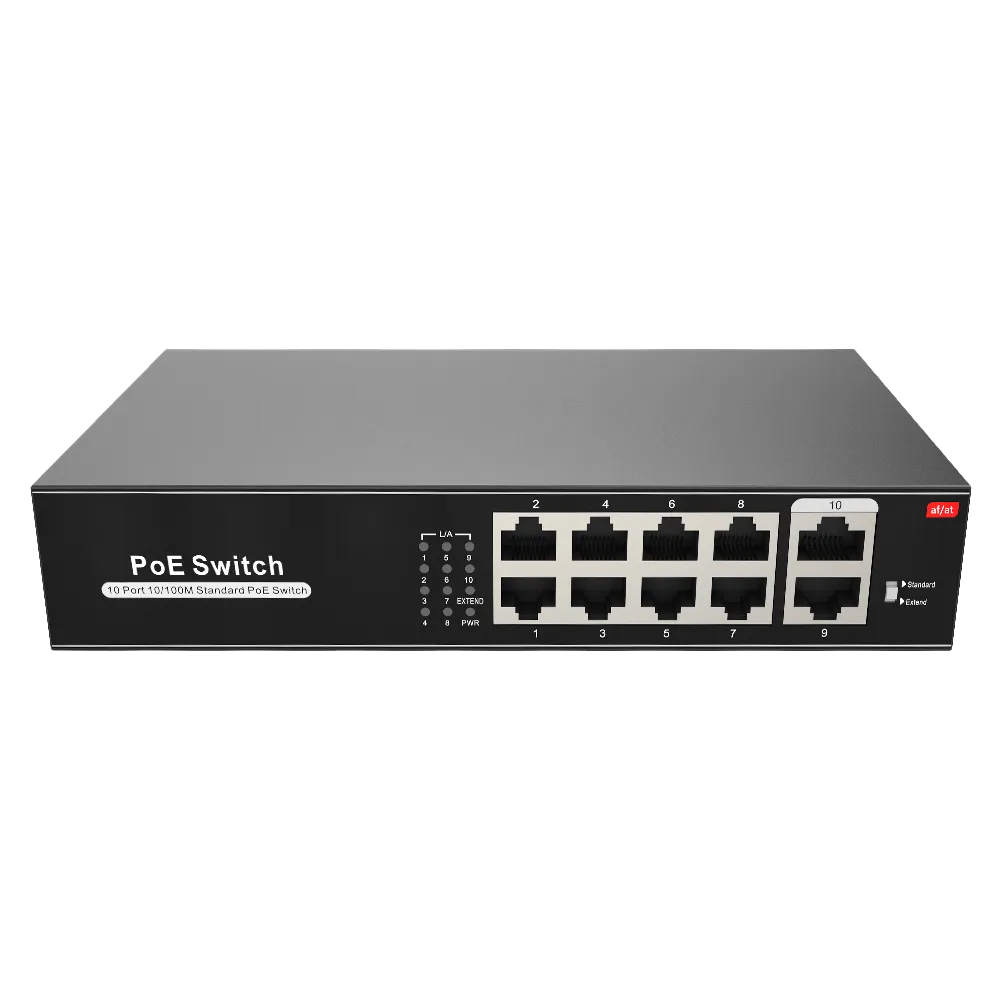 Switch PoE 8 Puertos Fast Ethernet SW1008POE-100-E 100W