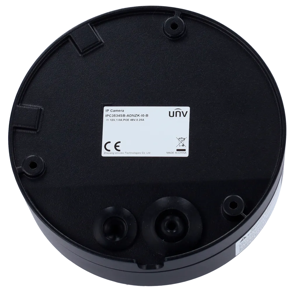 Cámara Domo IP 4MP Uniview UV-IPC3534SB-ADNZK-I0-BLACK Exterior