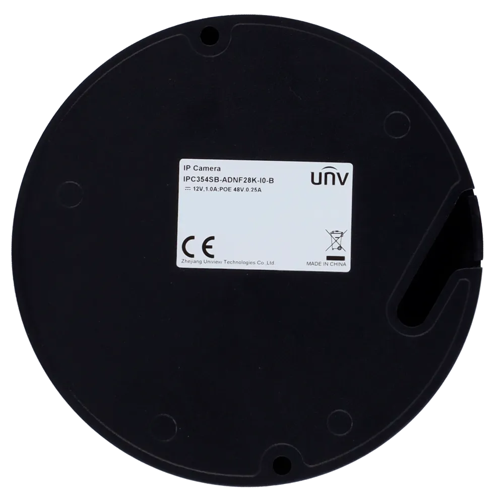 Cámara Domo IP Uniview UV-IPC354SB-ADNF28K-I0-BLACK 4MP PoE