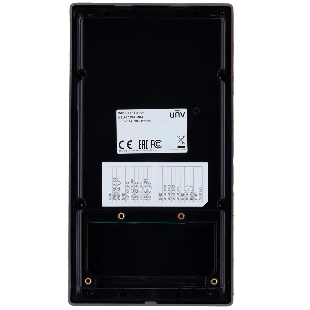 Placa Videoportero IP Uniview UV-OEU-202S-HMK4 4 Viviendas