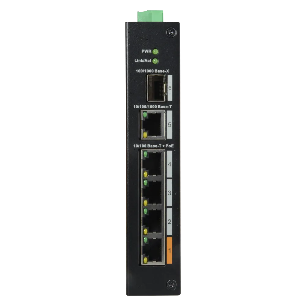 Switch PoE X-SECURITY XS-SW0604HIPOE-F-60-DIN 4 Puertos Gigabit