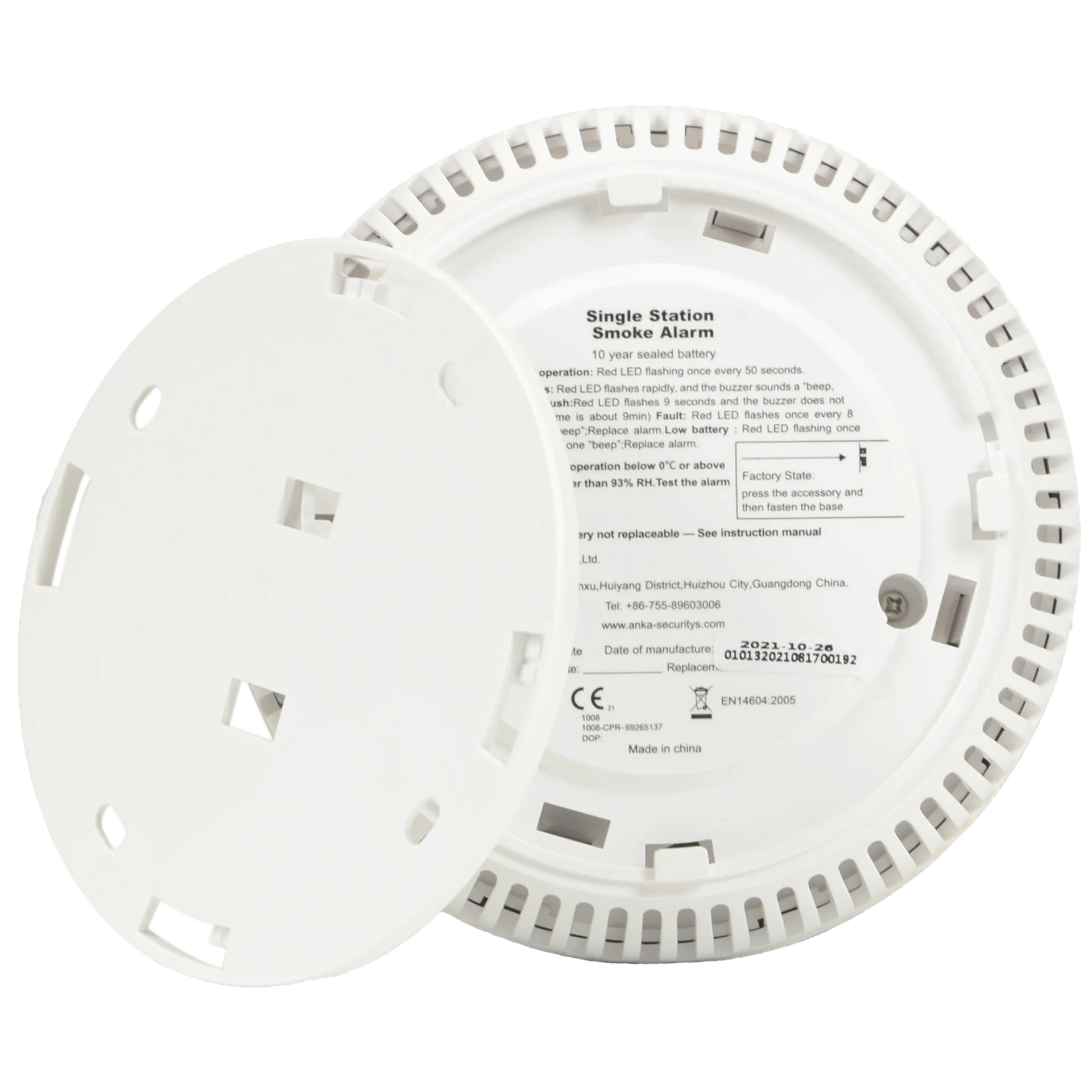 Detector CO Autónomo ANKA-763 Fotoeléctrico 10 Años