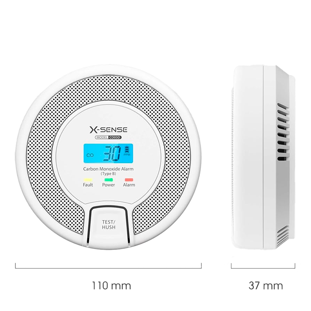 X-Sense - CO03D-W - Detector CO interconectable RF 868 MHz bat. AA - Imagen 4