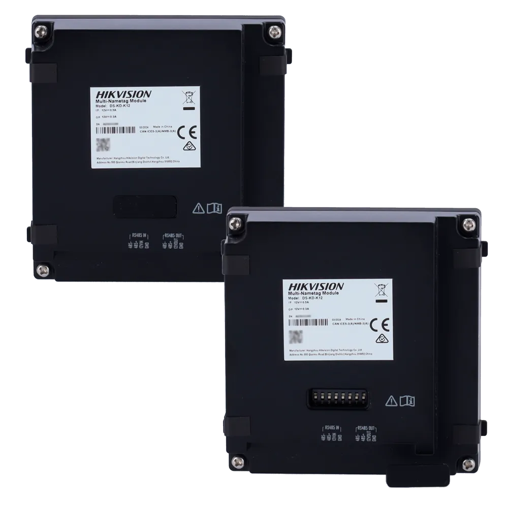 Placa Videoportero Hikvision DS-KD-K12 IP65 sin WiFi