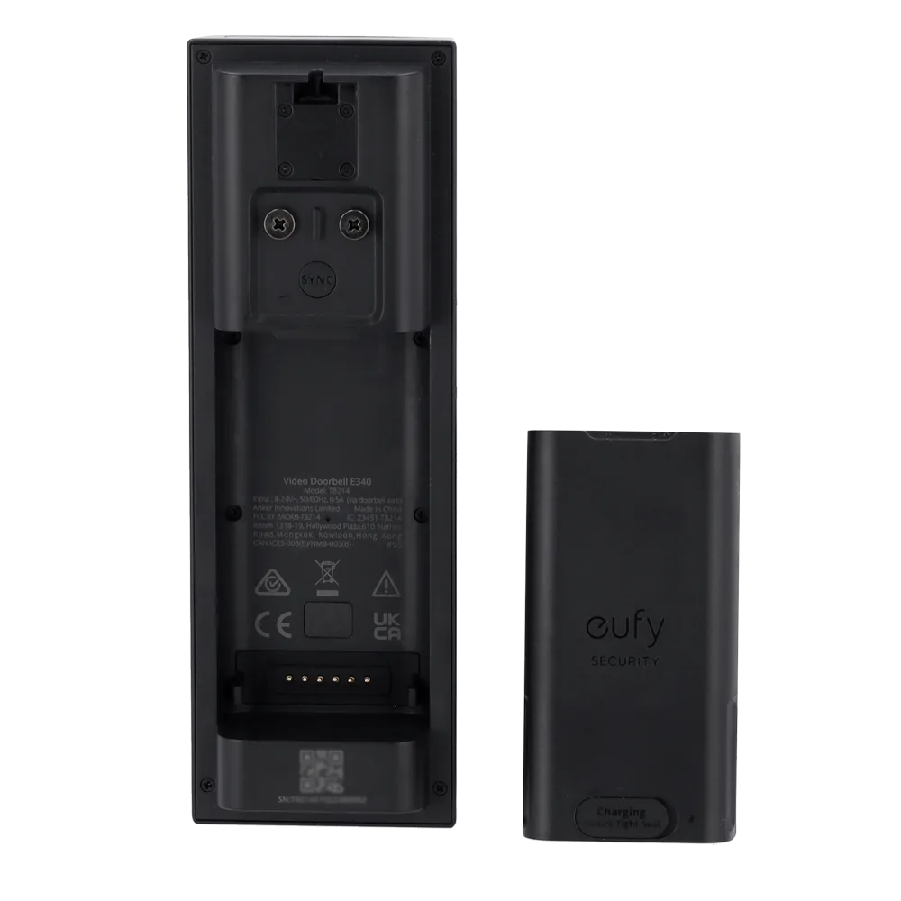 Videotimbre WiFi Eufy E340 EUFY-DOORBELL-E340-KIT Exterior