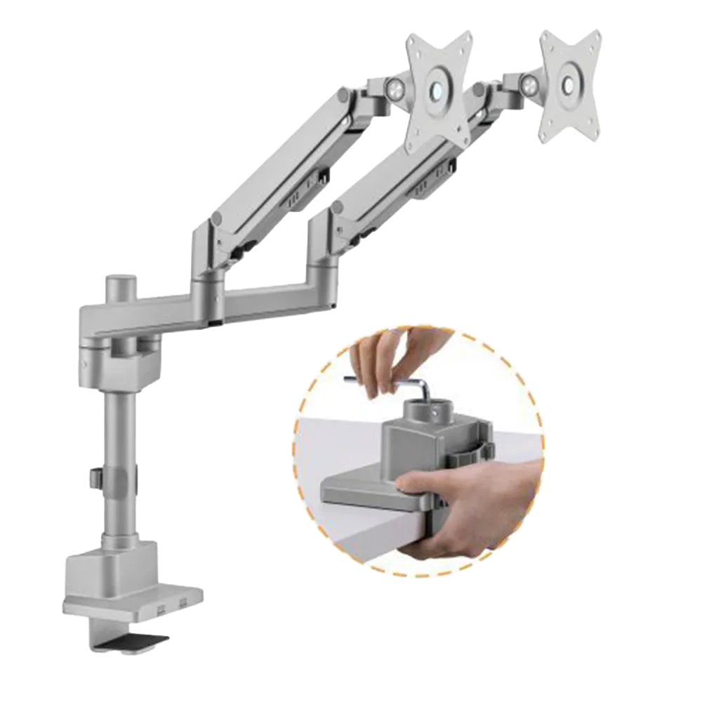 Soporte Monitor LDT62-C024P-GREY hasta 9kg Gris