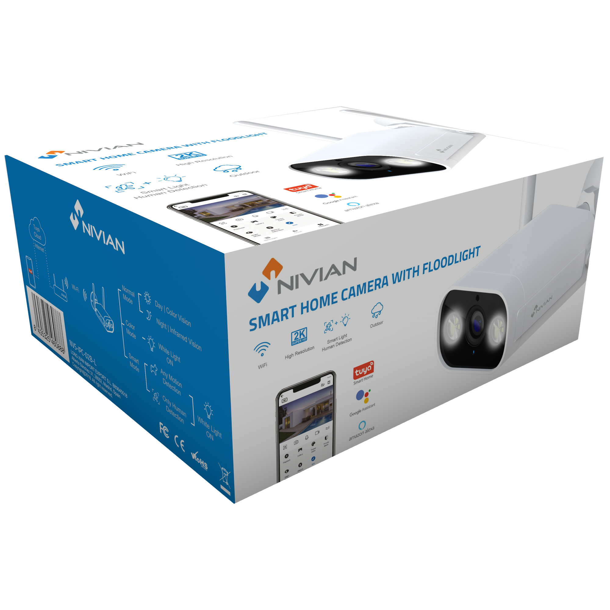 Nivian NVS-IPC-02-L Cámara 3MP WiFi 2.4 Exterior - Imagen 5