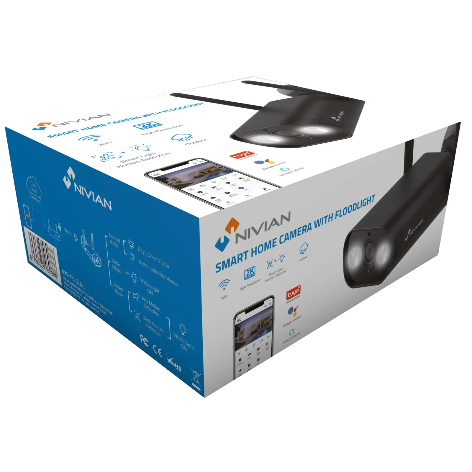 Cámara Nivian NVS-IPC-02B-L 3MP WiFi Exterior con IA