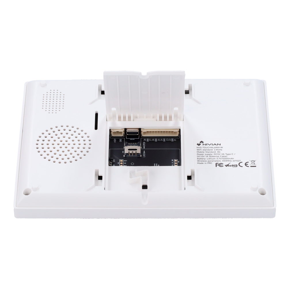 Nivian - NVS-TOUCHALARM-W - Kit profesional WiFi + GSM/4G blanco con teclado 1 mando app - Imagen 5