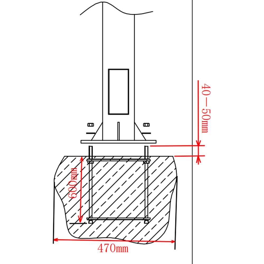 POLE-450-D Báculo/Poste – Mástil/Poste · PTZ · Exterior - Imagen 5