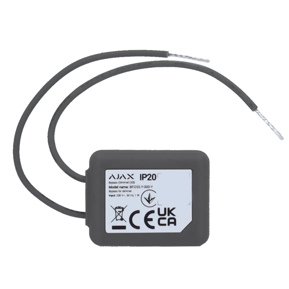 AJAX AJ-BYPASS-DIMMER Interruptor Regulador Inteligente Negro