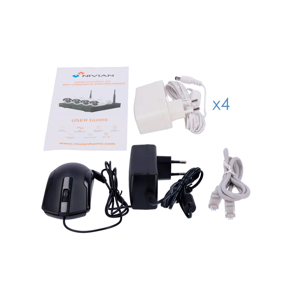 Kit Videovigilancia WiFi Nivian NV-KIT830W-4CAM 10 Canales