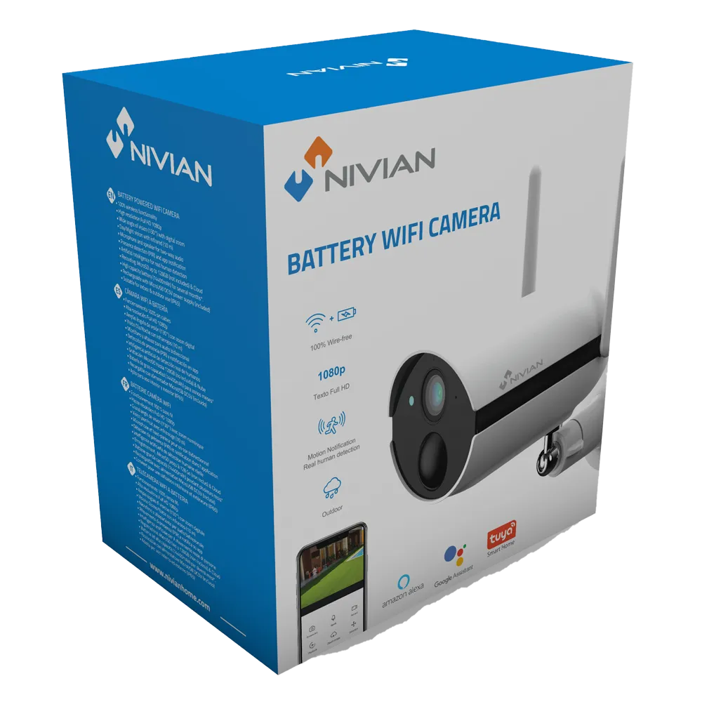 Batería Nivian NVS-IPC-05-BAT para Cámara Exterior WiFi