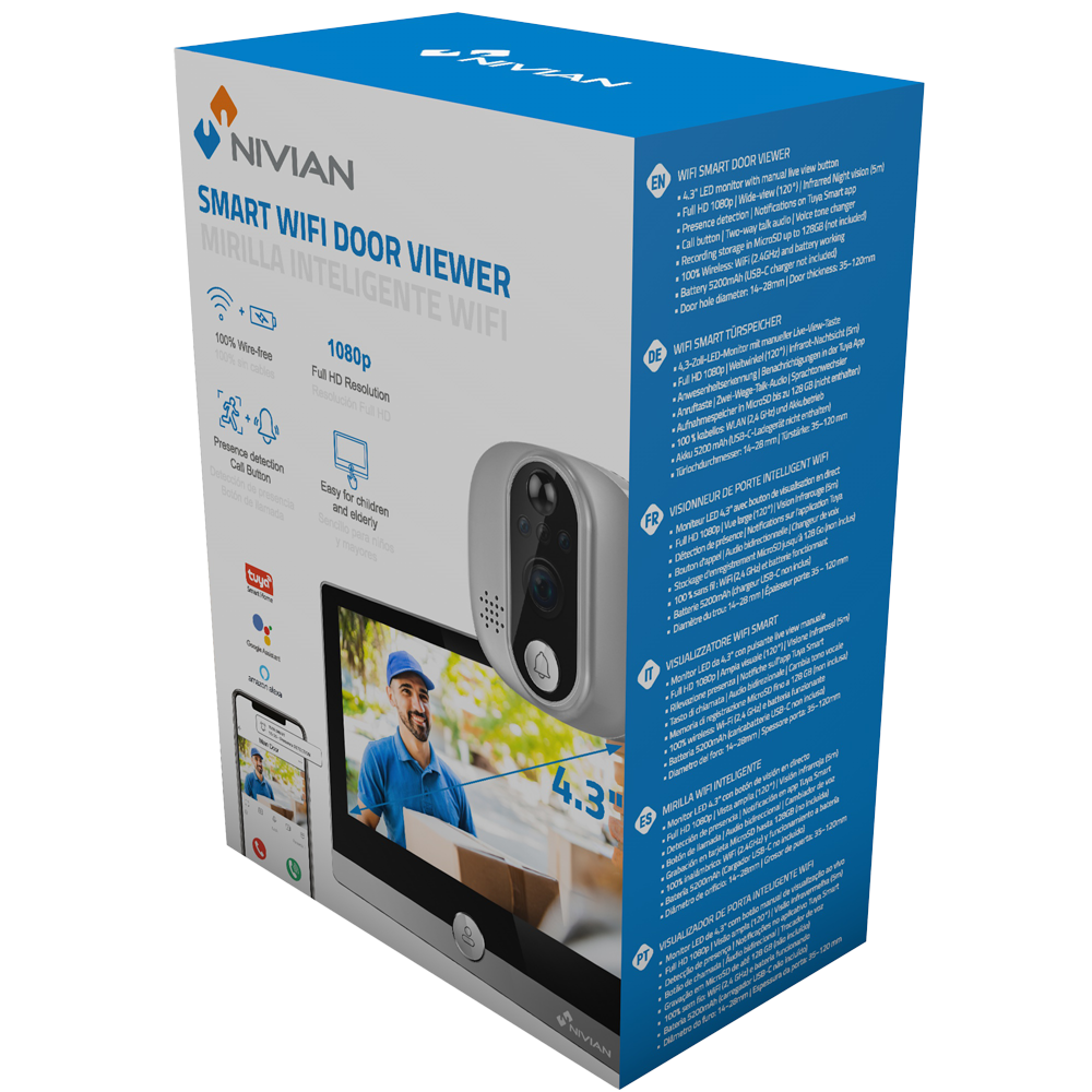 Nivian NVS-IPC-DOORVIEW1 Mirilla digital - Imagen 6