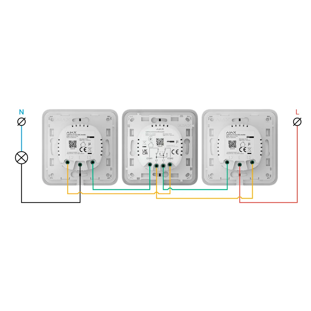 AJAX AJ-LIGHTCORE-CROSS-VERT Interruptor Conmutador Jeweller