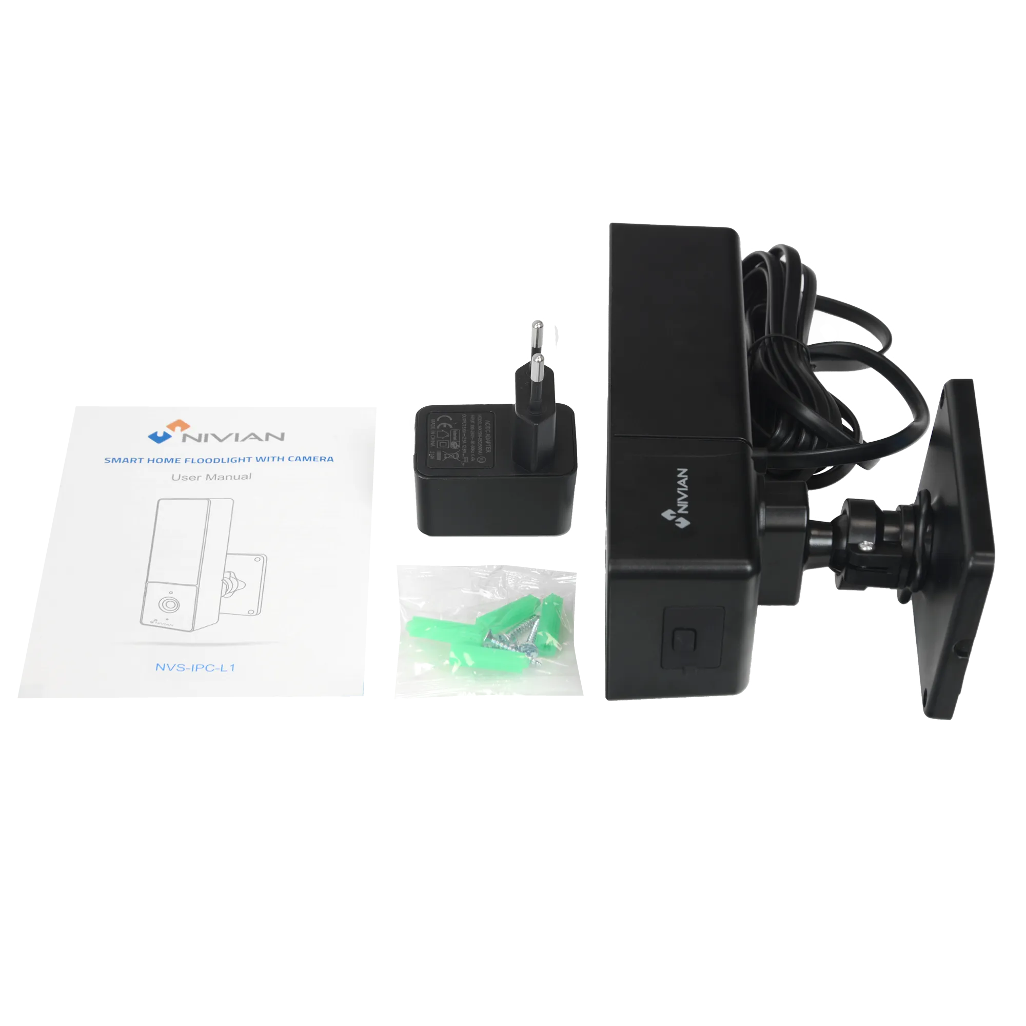 Nivian NVS-IPC-L1 Cámara 1080p WiFi Exterior con Foco LED