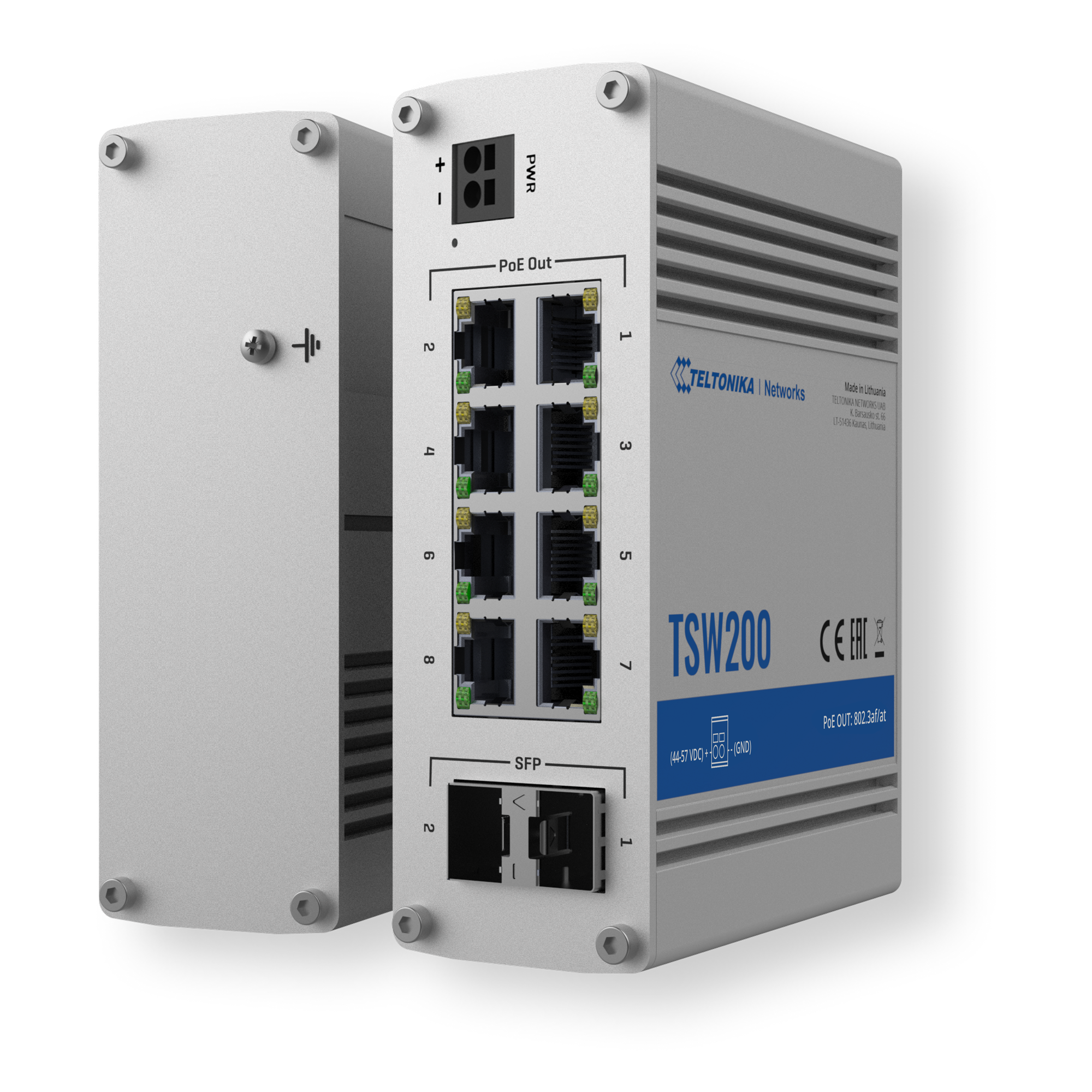 Teltonika - TK-TSW200 - Switch 8P Gigabit PoE No gestionable SFP - Imagen 6