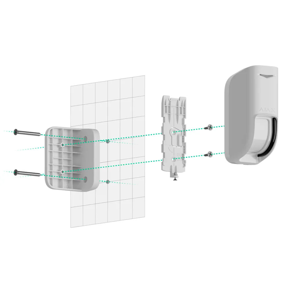 Detector PIR Exterior Tipo Cortina AJ-CURTAINOUTDOOR-W Ajax