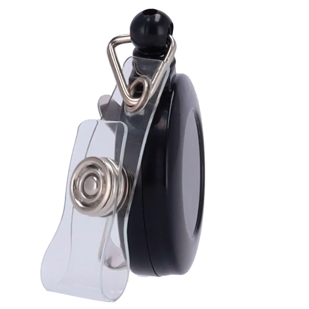 Portacarnet CARD-HOLDER-CLIP-BLACK con Clip Retráctil