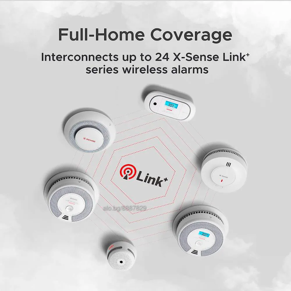 Detector CO Interconectable X-Sense CO03D-W RF 868 MHz