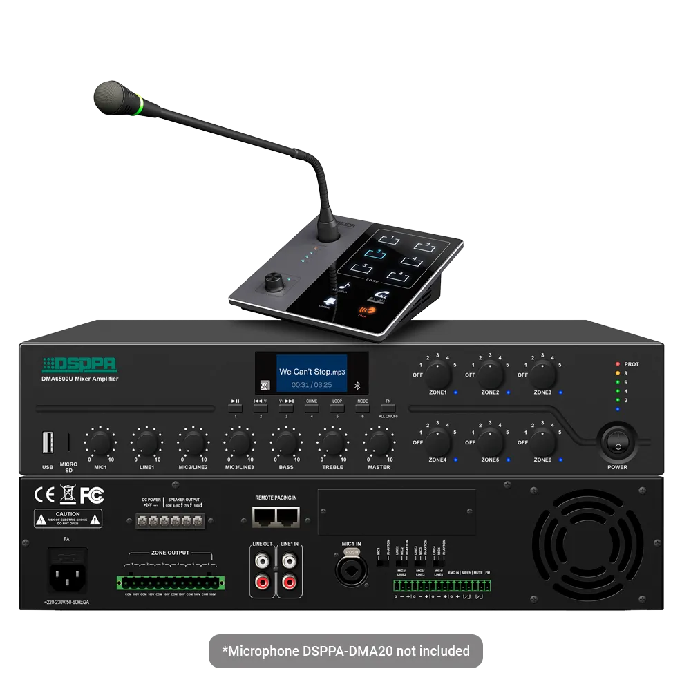 DSPPA-DMA6500U Amplificador Mezclador Digital 500W 100V