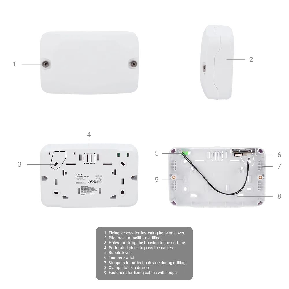 Caja Protectora AJAX FIBRA-CASE-A106-W Case A Blanca