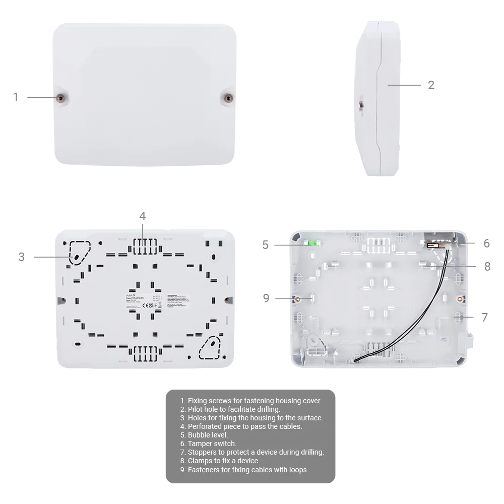 Carcasa AJAX FIBRA-CASE-B175-W Blanca para Protección