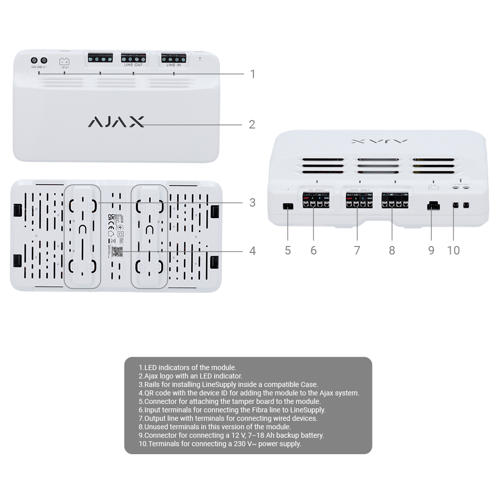 AJAX - FIBRA-LINESUPPLY-45W-W - Accesorio - Imagen 6