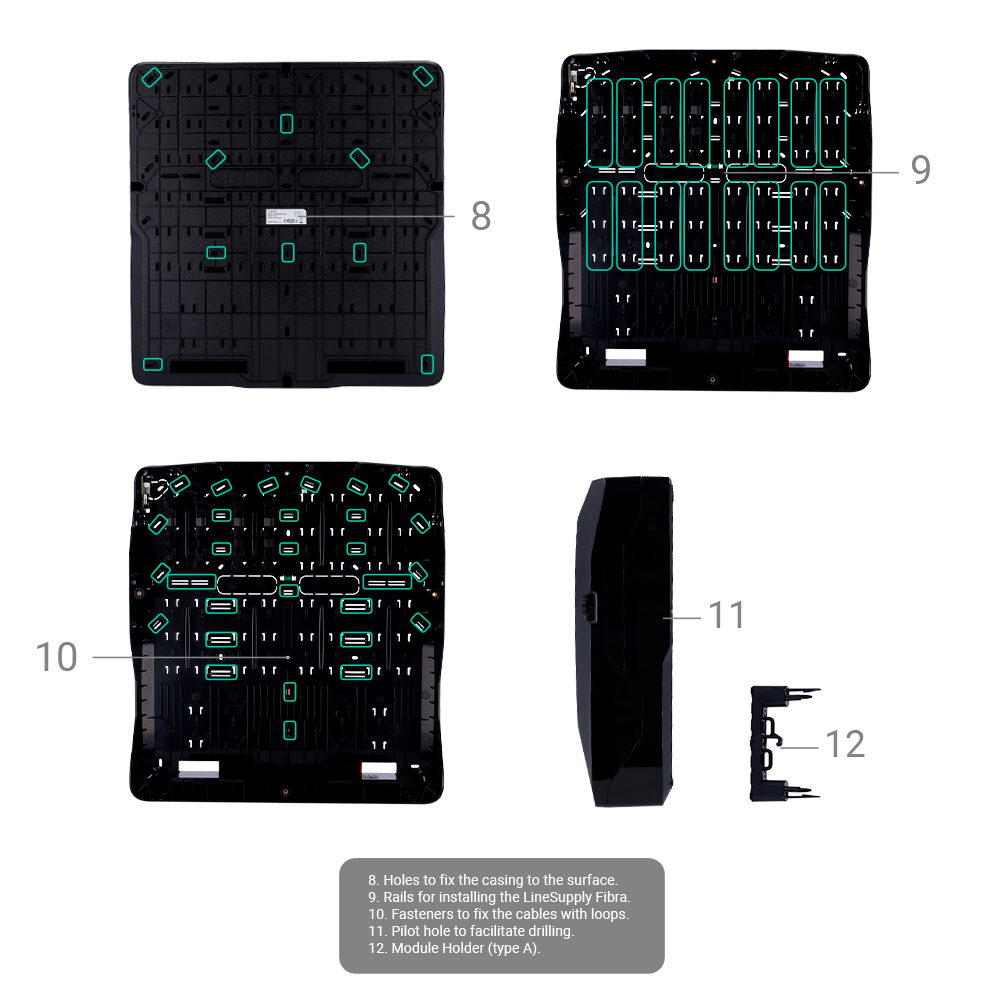 AJAX - FIBRA-CASE-D430-B - Caja / carcasa negro - Imagen 6
