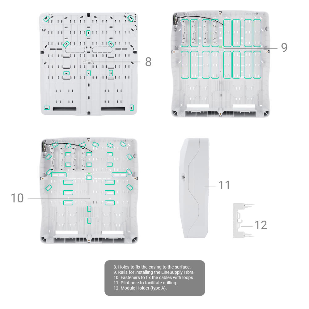 AJAX - FIBRA-CASE-D430-W - Expansor / módulo Fibra Grado 3 - Imagen 6