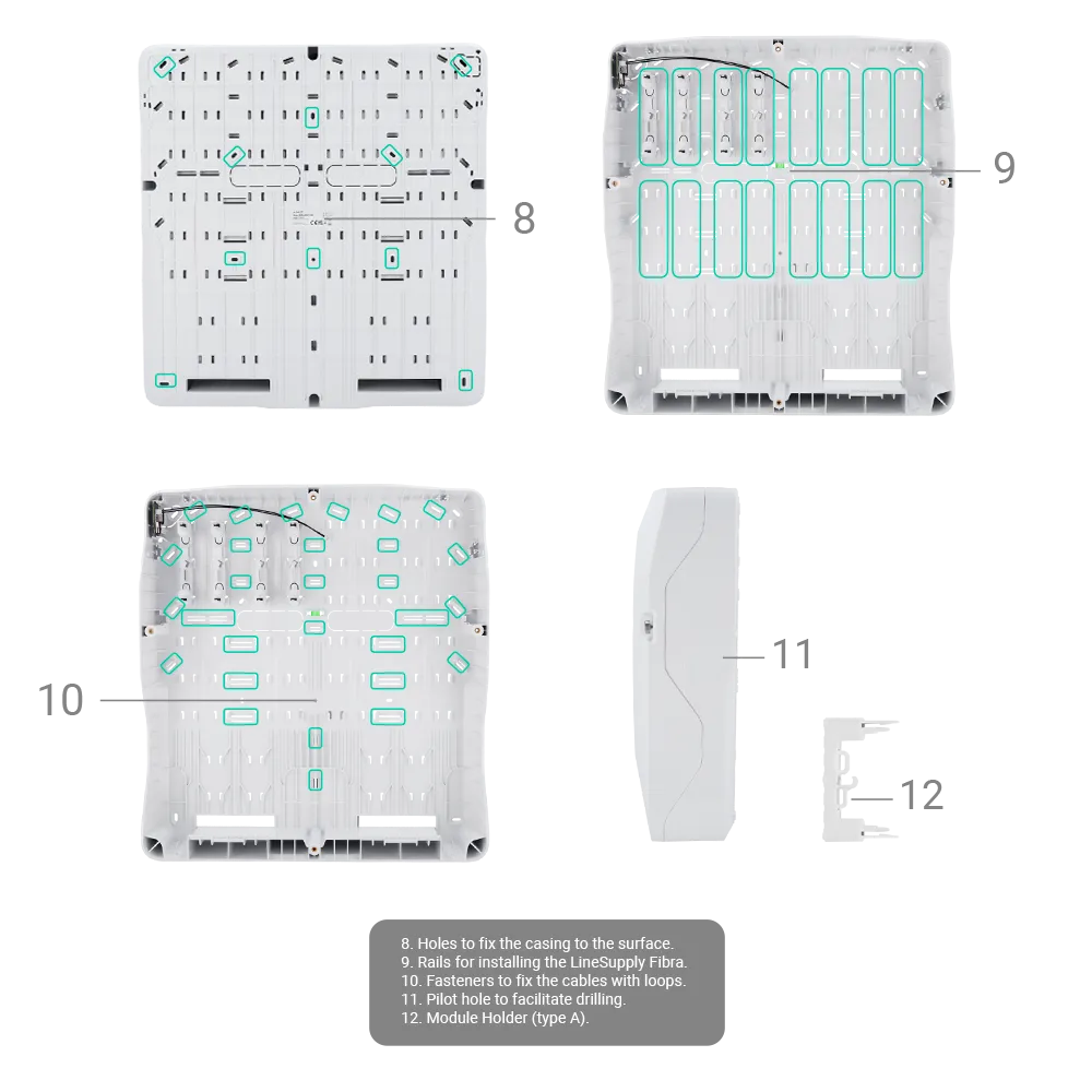 AJAX FIBRA-CASE-D430-W Caja Metálica Expansor Fibra Grado 3