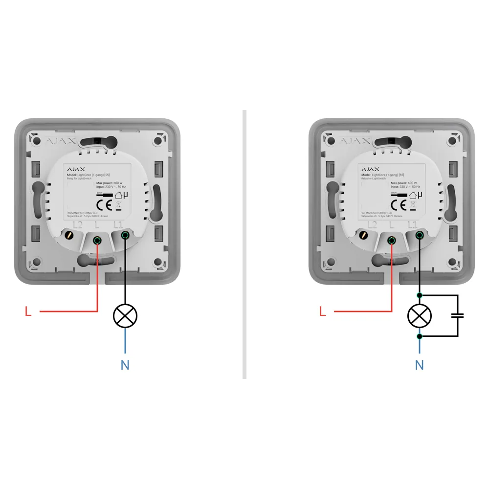 AJAX AJ-LIGHTCORE-1G Interruptor Inteligente Jeweller