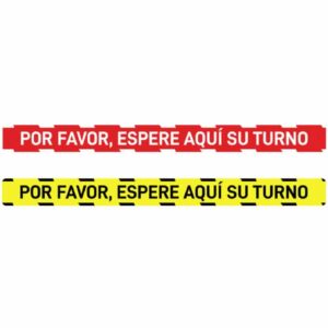 Adhesivos De Espere su turno- COVID 19