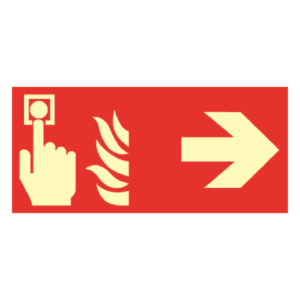 Señal / Cartel Recorridos Pulsador de Alarma. Clase B