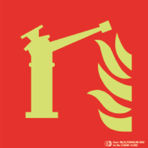 Señal / Cartel de Monitor de extinción luminiscente. Clase A