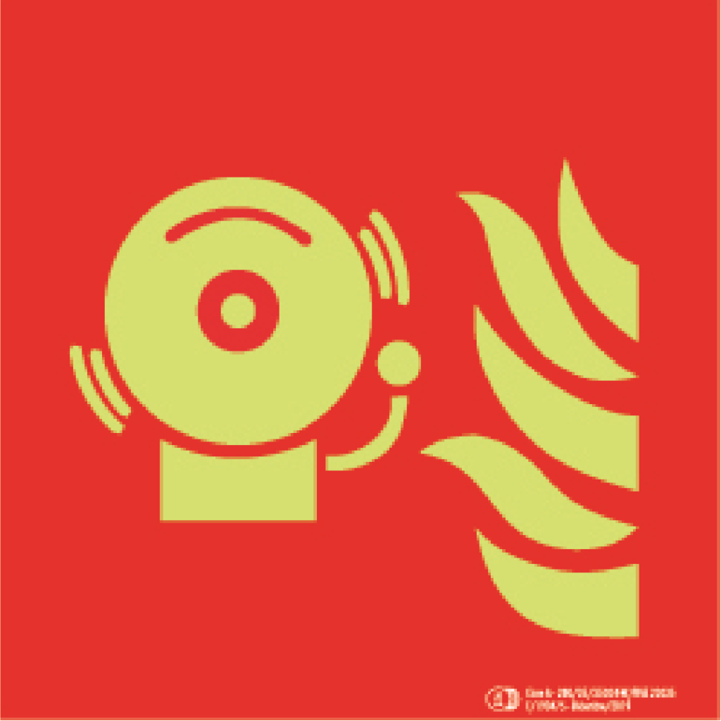 Señal / Cartel de Avisador sonoro luminiscente. Clase A