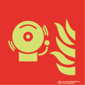 Señal / Cartel de Avisador sonoro luminiscente. Clase A