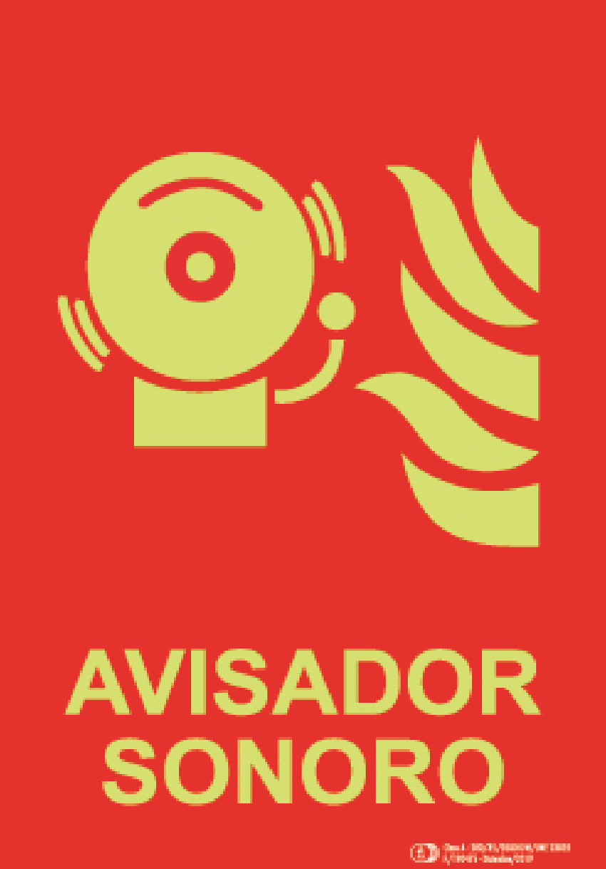 Señal / Cartel de Avisador sonoro luminiscente. Clase A - Imagen 2