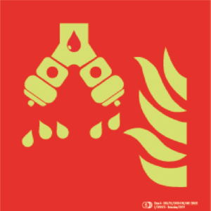 Señal / Cartel de Columna húmeda luminiscente. Clase A